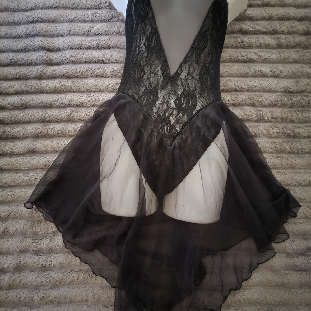 Vintage Elegant Black Lace Dress